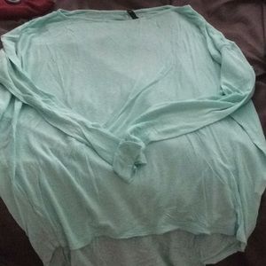 Mint slouchy top